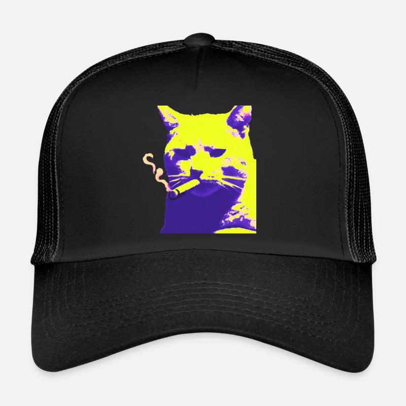 Cat smoking Trucker Cap