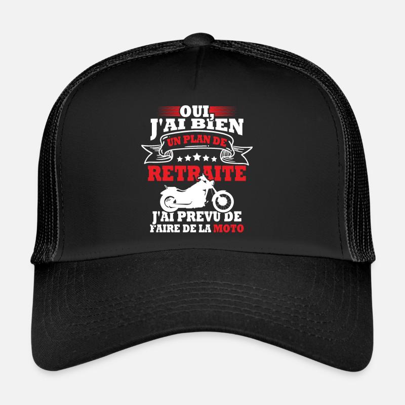 Plan de retraite faire de la moto Casquette trucker 