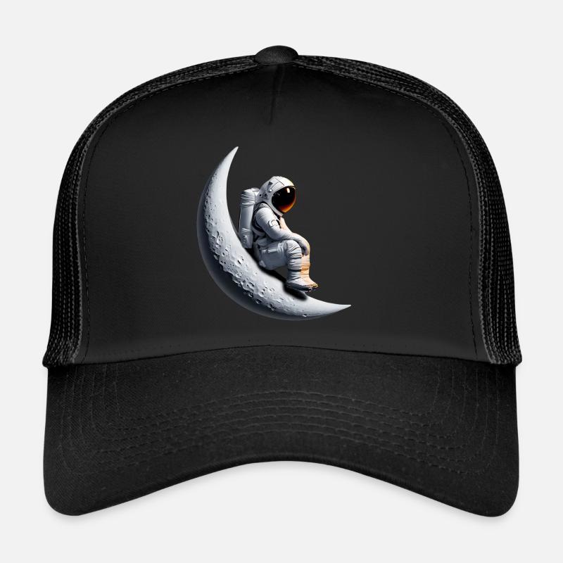 Astronaut im Halbmond Trucker Cap
