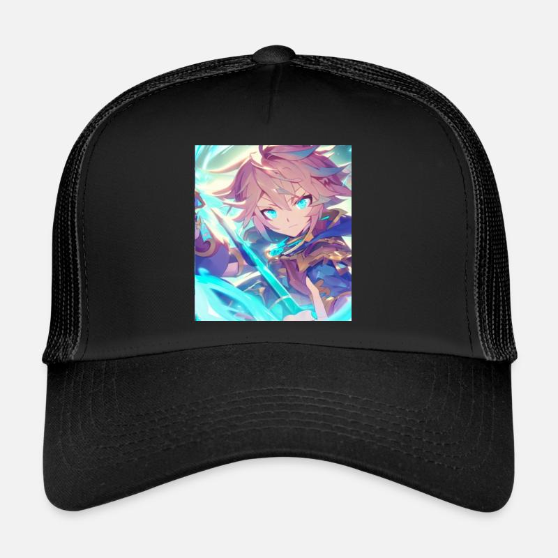 Blue knight - Trucker Cap - Schwarz/Schwarz