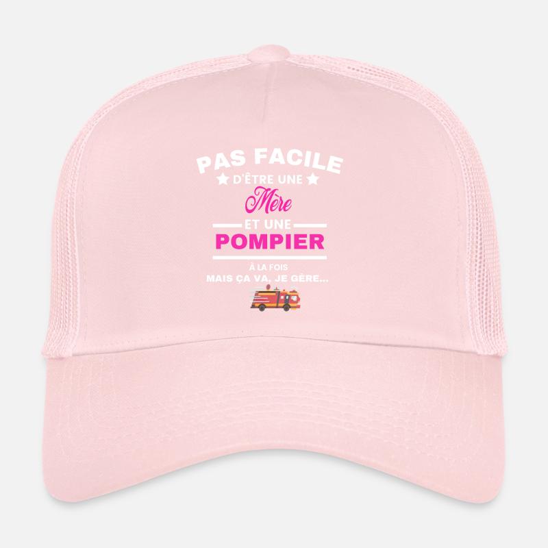 pas facile d'être sapeur POMPIER et Mère Casquette trucker 