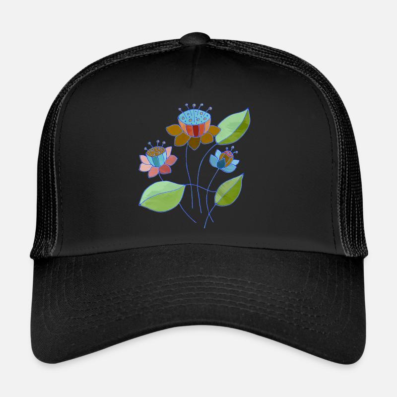 Fleur Casquette trucker 