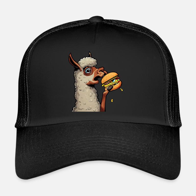 Lama mangeur de cheeseburger Casquette trucker 