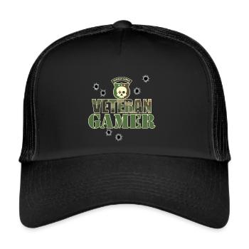 VETERAN GAMER ARMY STYLE - Trucker Cap - black/black - Front
