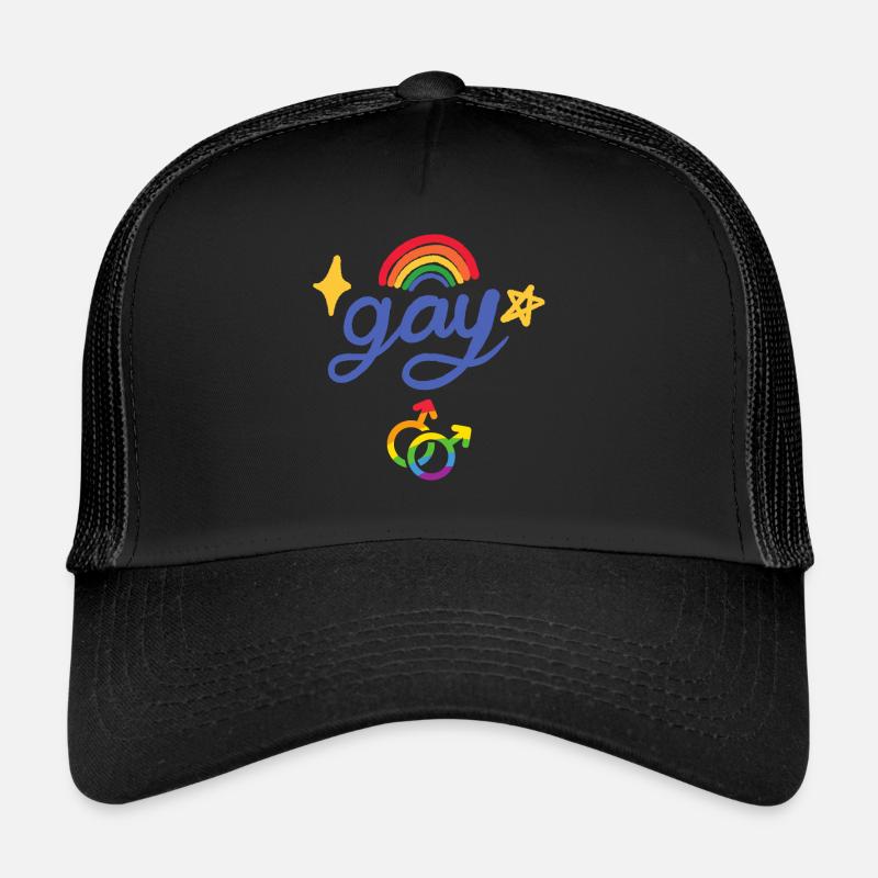 Gay rainbow - Trucker Cap - black/black