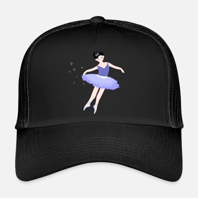 Ballerina Mädchen 4 - Trucker Cap - Schwarz/Schwarz