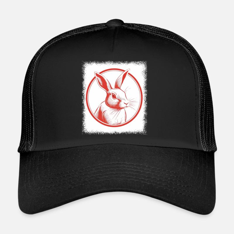 Pâques pour les filles Citation drôle Bunny Tooth Green Casquette trucker 