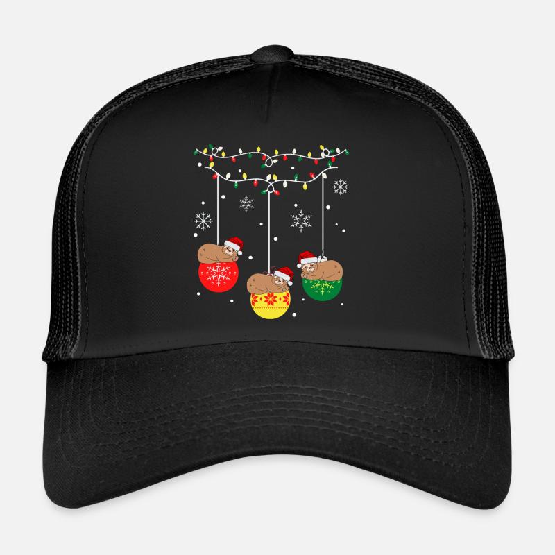 Christmas sloth - Trucker Cap - black/black