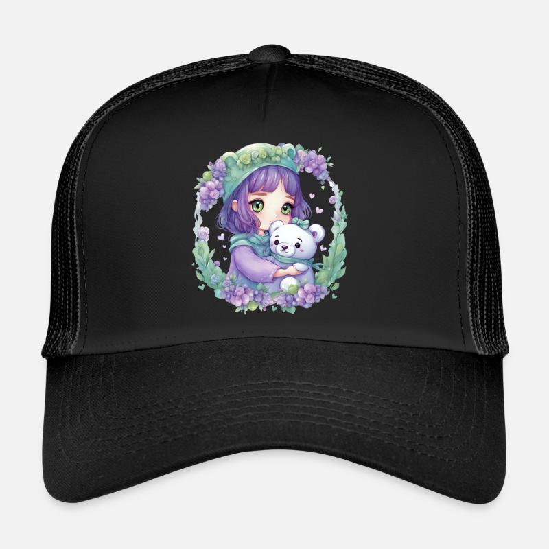 Fée avec ours en peluche Casquette trucker 