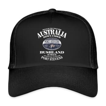 Kangourous - Australie - Australie - Casquette trucker  - noir/noir - Devant