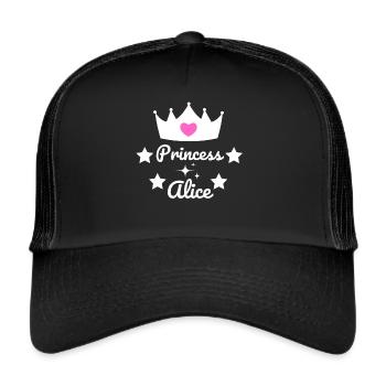 PRINZESSIN ALICE - Trucker Cap - Schwarz/Schwarz - Vorne