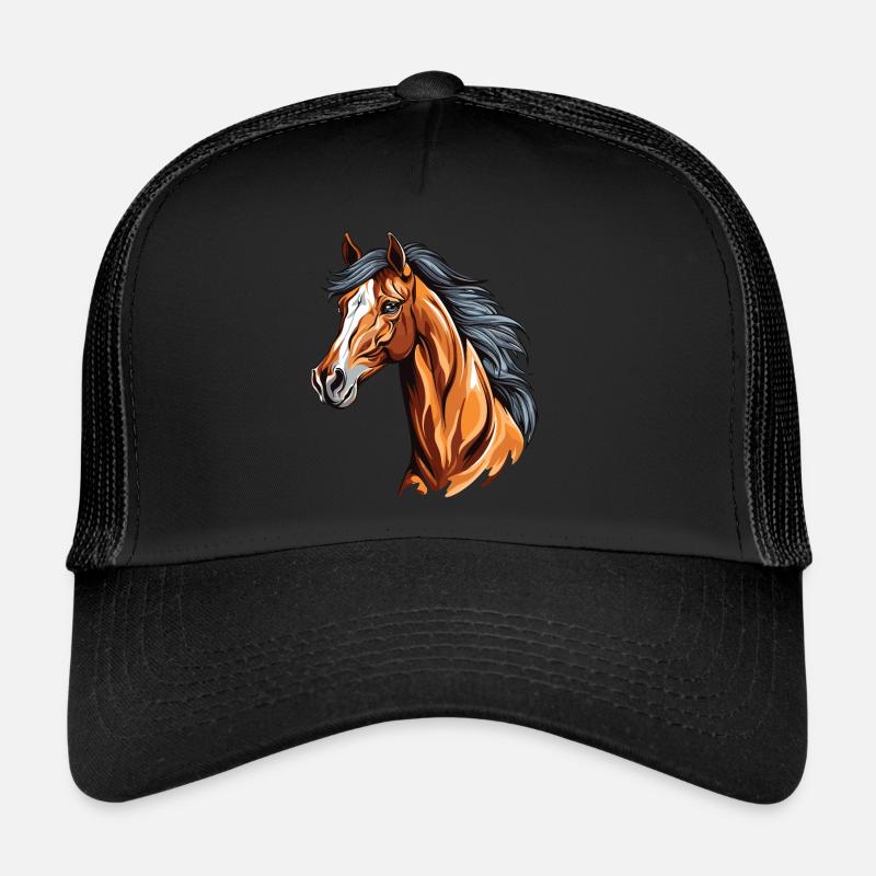 Realistisches Pferdeporträt Trucker Cap