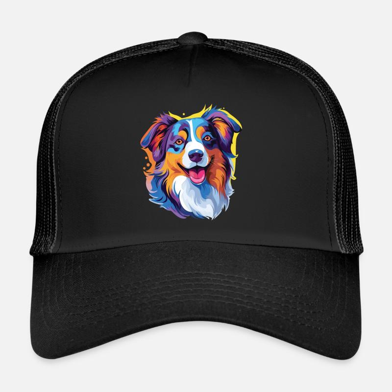 Australian Shepherd pop art Trucker Cap