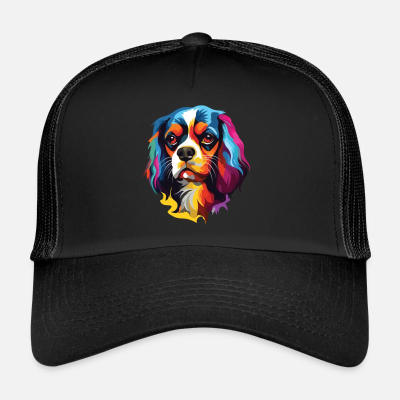 Chien cavalier king charles Spaniel pop art Casquette trucker 