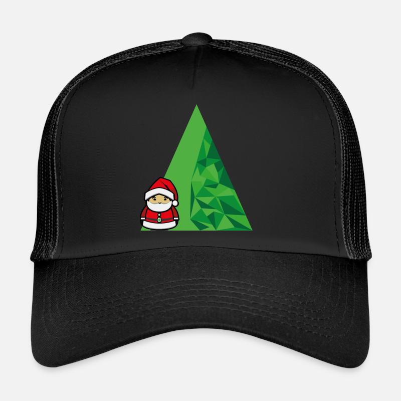 Geometrischer Baum und Weihnachtsmann Trucker Cap