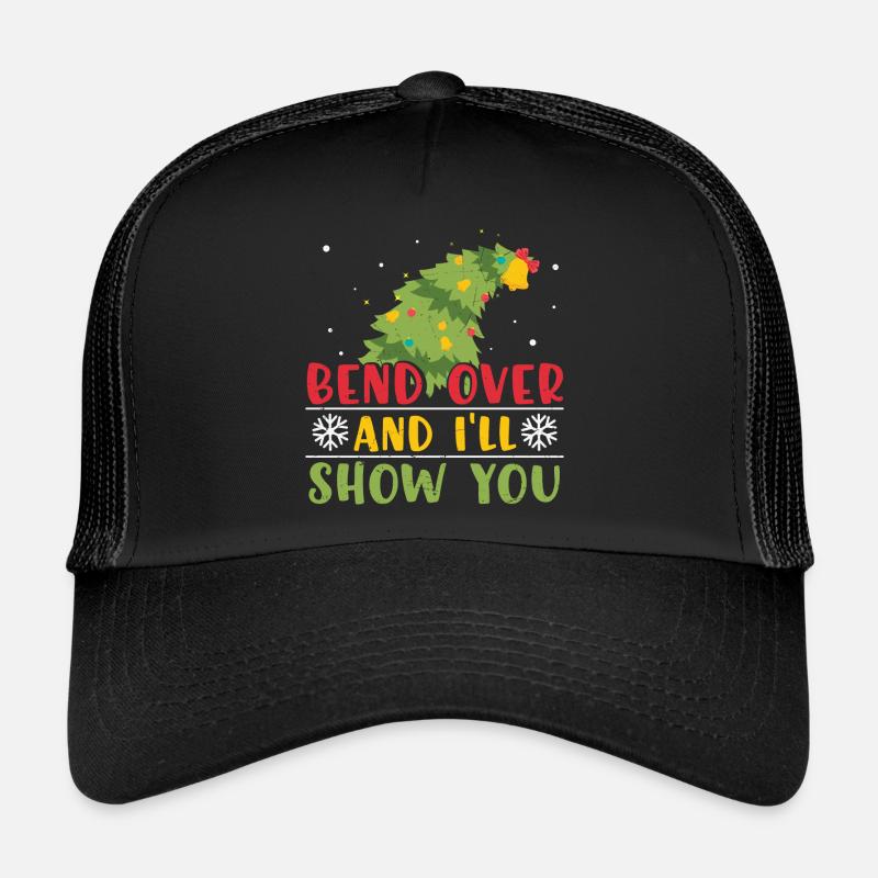 Weihnachtsbaum Geschenk Weihnachtspullover - Trucker Cap - Schwarz/Schwarz