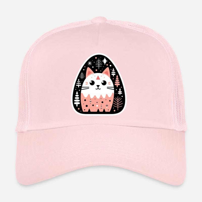 Chaton en attente de Noël Casquette trucker 