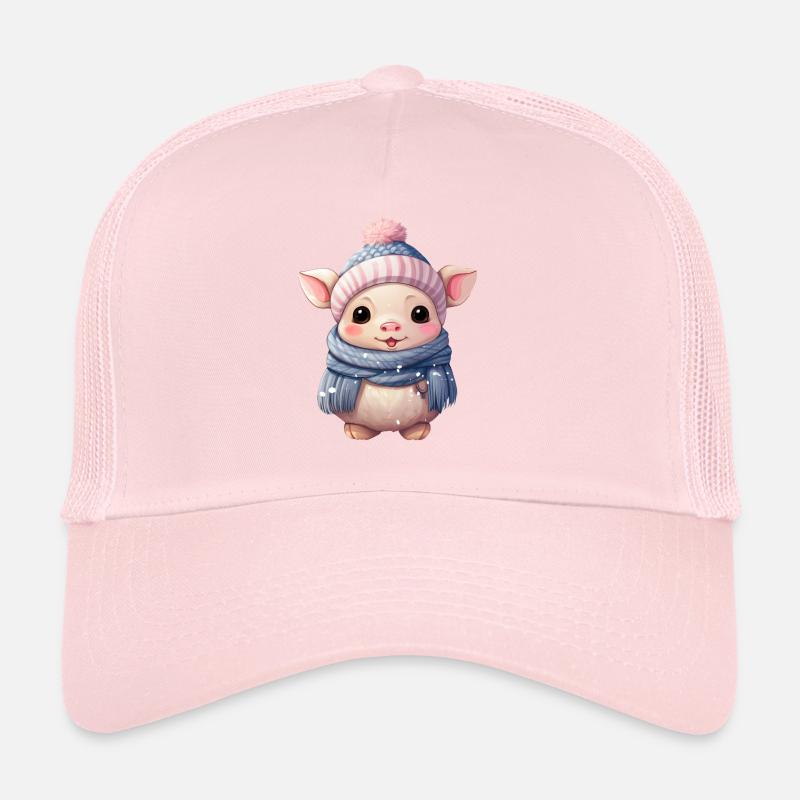 Winter Magic Piglet Design Trucker Cap
