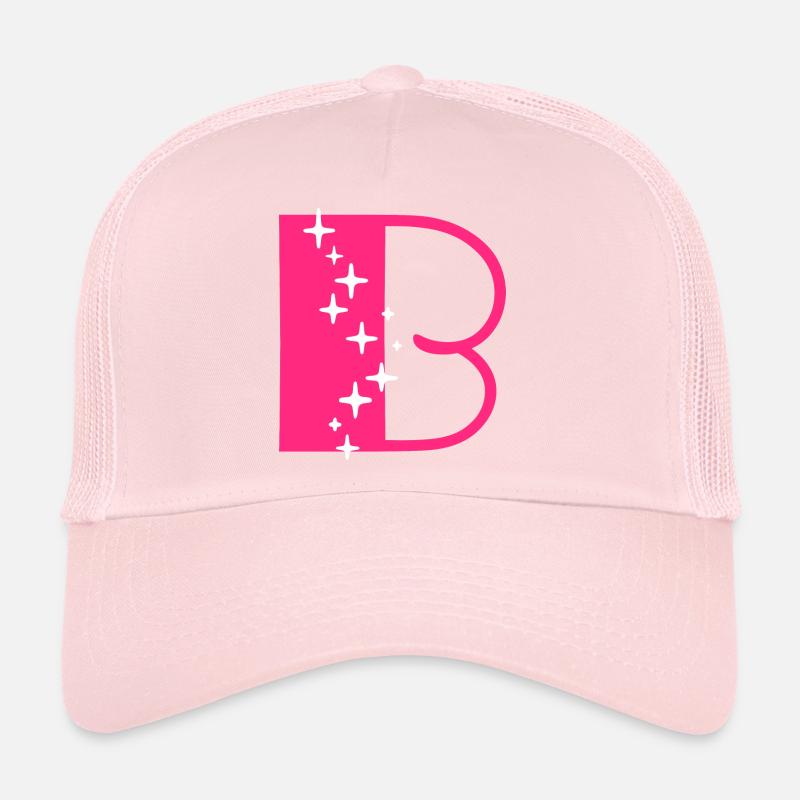 Letter B Glitter Trucker Cap