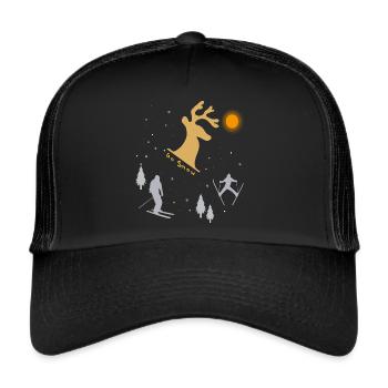 Sports d’hiver Ski - Casquette trucker  - noir/noir - Devant