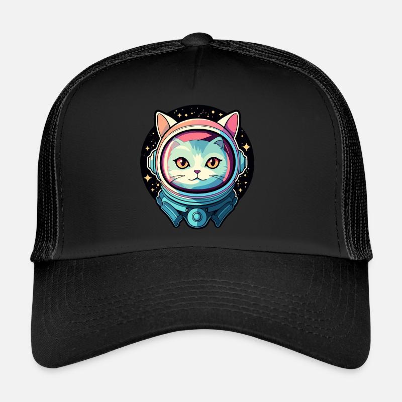 Illustration de chat astronaute Casquette trucker 