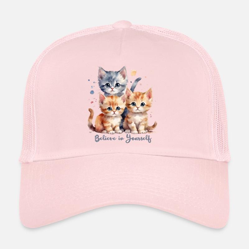 Croyez en vous avec trois chatons Casquette trucker 
