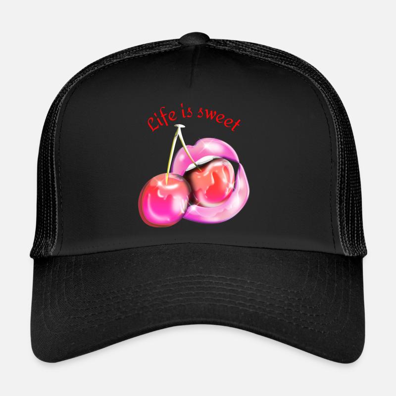 Life is Sweet - Trucker Cap - Schwarz/Schwarz