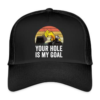 Conducteur d’excavatrice Ouvrier de la construction Excavatrice - Casquette trucker  - noir/noir - Devant