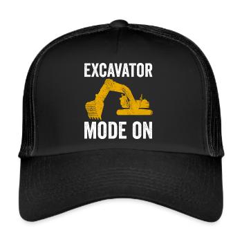 Conducteur d’excavatrice Ouvrier de la construction Excavatrice - Casquette trucker  - noir/noir - Devant