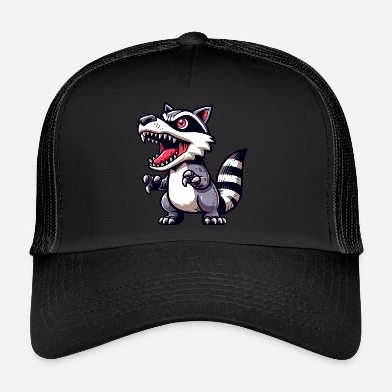 Raton laveur T-Rex Dino Mutation Fusion Casquette trucker 