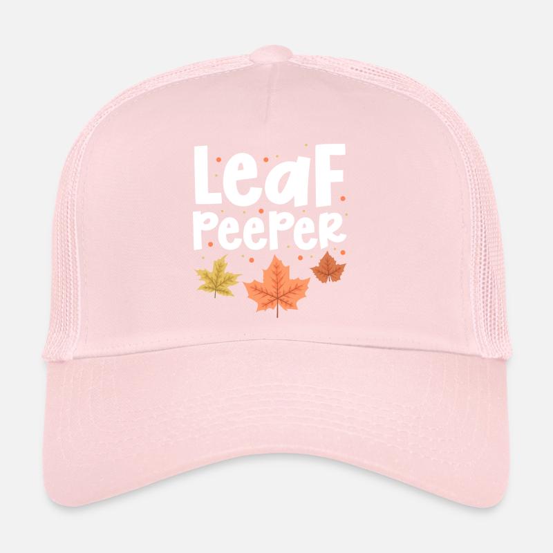 Leaf Peeper Peeping Automne Automne Saison Feuilles Casquette trucker 