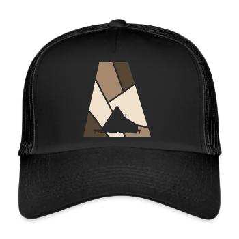 Glamping Modern House - Trucker Cap - black/black - Front