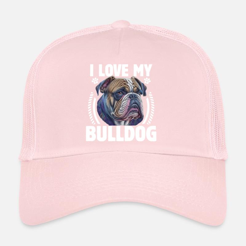 J’aime mon bouledogue anglais Casquette trucker 