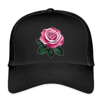 Pink Rose II - Casquette trucker  - noir/noir - Devant