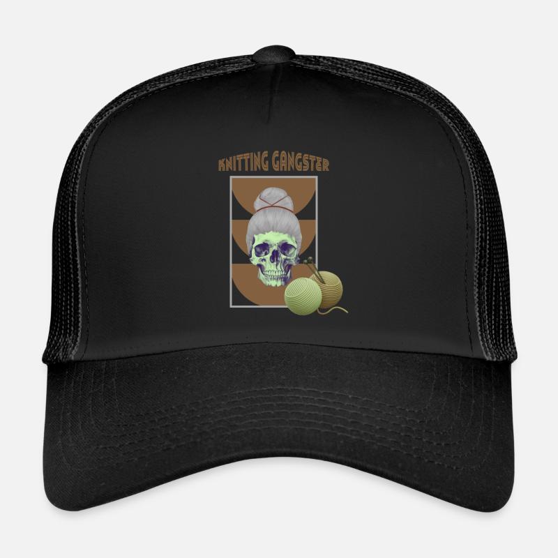 Conception de crâne d’amant de tricot Casquette trucker 