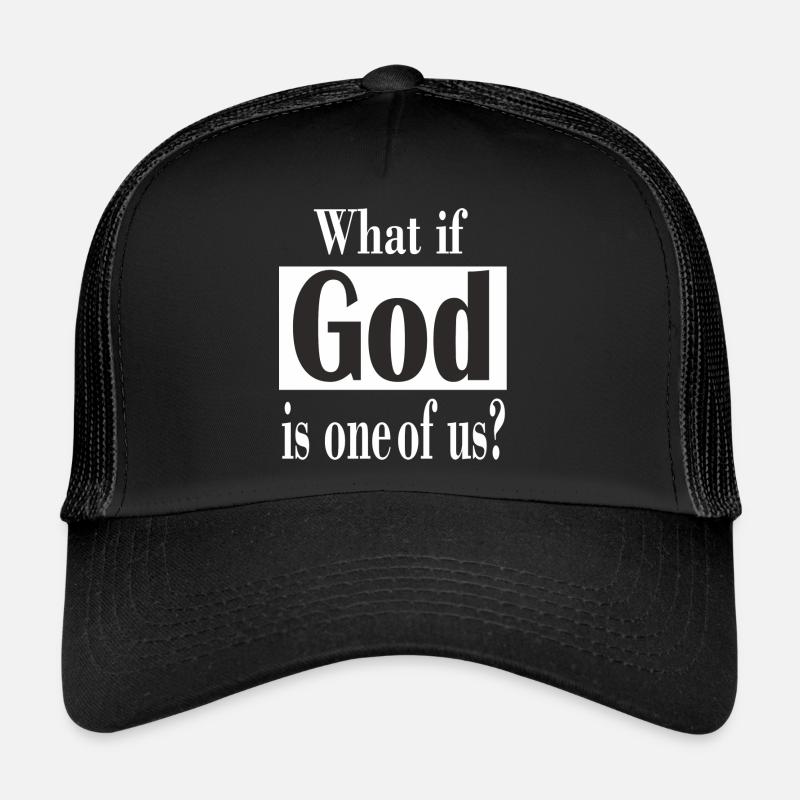IF GOD IS ONE OF US - Frame - Trucker Cap - Schwarz/Schwarz