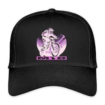 MTB Bike - Trucker Cap - Schwarz/Schwarz - Vorne