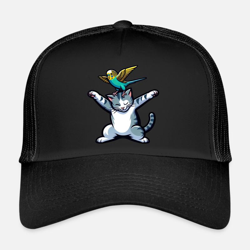 Cute Cat Budgie Friends Pets Trucker Cap