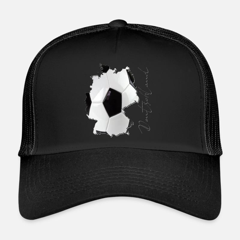 Germany Map Framed Real Football EN - Trucker Cap - black/black