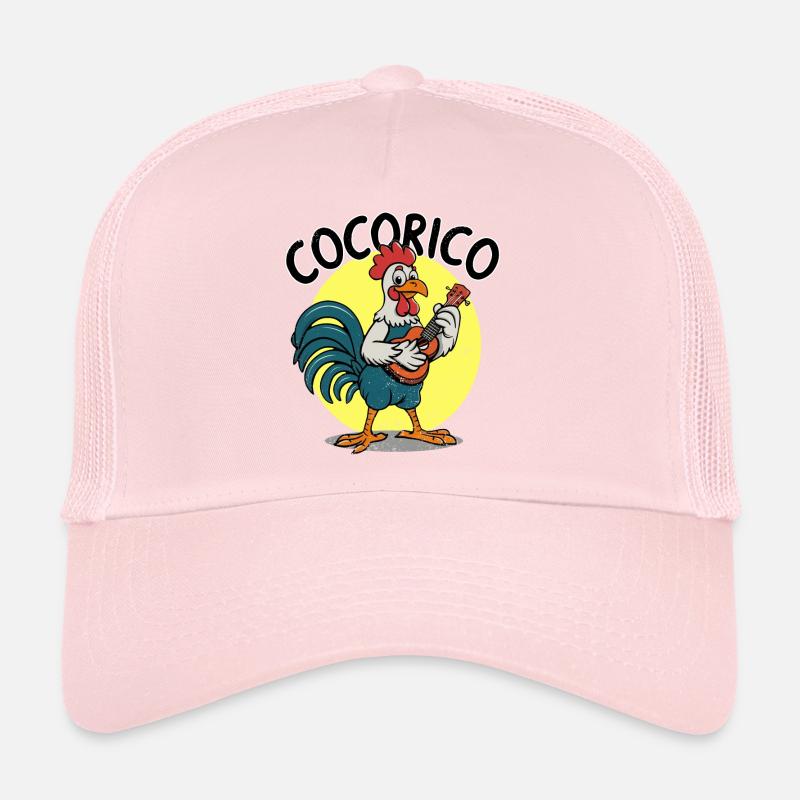 cocorico coq guitare Casquette trucker 
