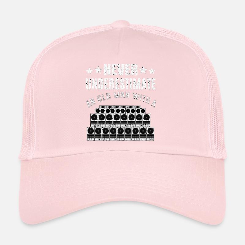 Old man with sound system Trucker Cap