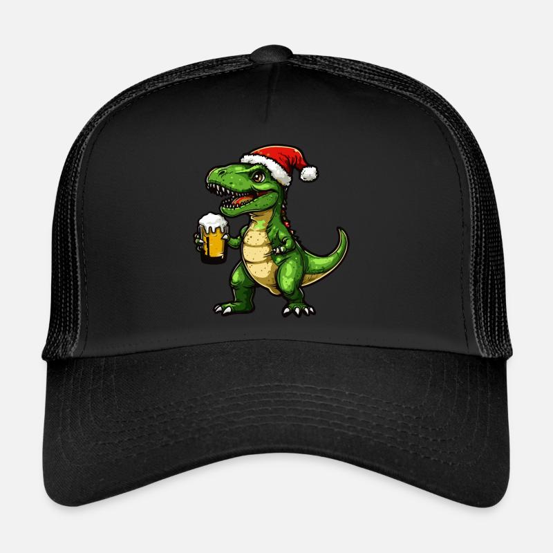 Bière de Noël Dinosaur T-Rex Casquette trucker 