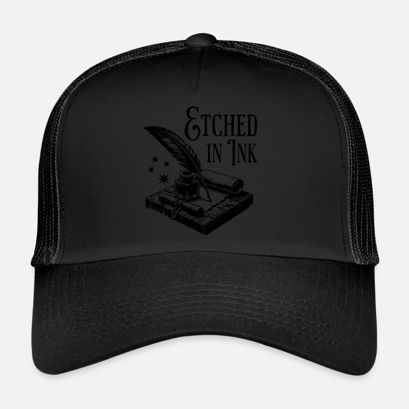 Dark Academia gravé à l’encre Casquette trucker 
