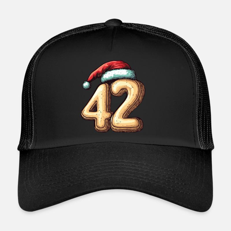 Biscuit de Noël 42 chiffres - Casquette trucker  - noir/noir