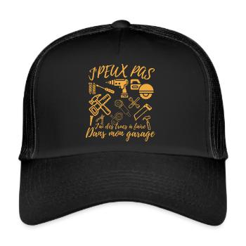 Papa Bricoleur J'Peux Pas Bricoleur, Garage Humour - Casquette trucker  - noir/noir - Devant