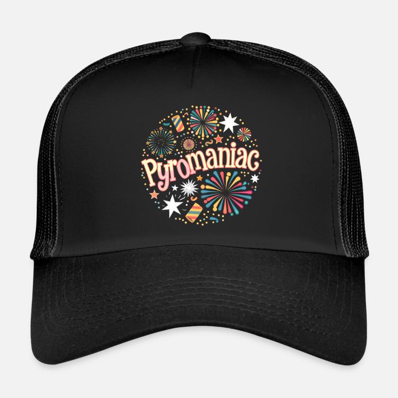 Pyrotechnik Silvester Feuerwerk Neujahr - Trucker Cap - Schwarz/Schwarz