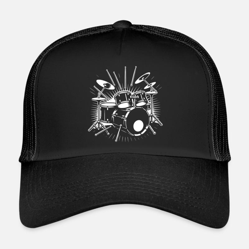 Drums Drummer Destroy Silence Rockband. Trucker Cap