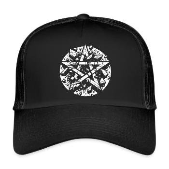 Torn Pentagram Occult Sign - Trucker Cap - black/black - Front