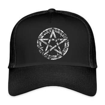 Torn Pentagram Occult Sign - Trucker Cap - black/black - Front