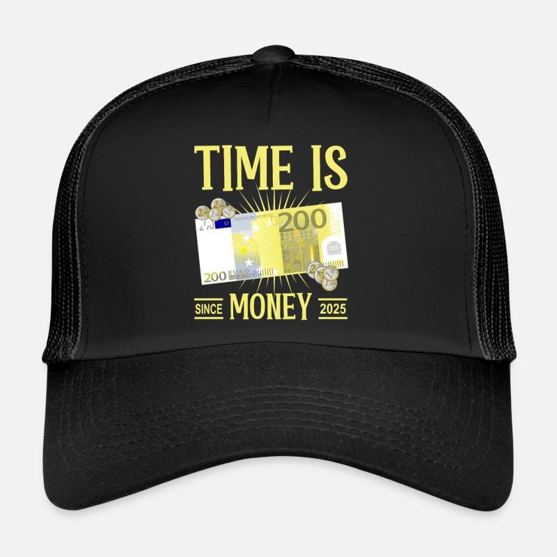 Zeit ist Geld - Trucker Cap - Schwarz/Schwarz